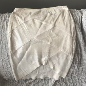 White sequined Nicole Miller skirt